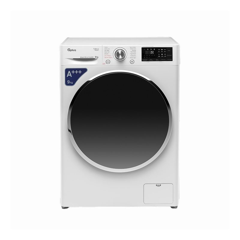 ماشین لباسشویی اتوماتیک جی پلاس مدل GWM-R990W ظرفیت 9 کیلوگرم